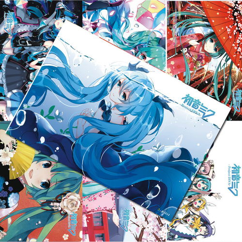 動(dòng)漫海報(bào) 初音未來怦然心動(dòng)二次元周邊墻貼海賊王明信片臥室墻紙